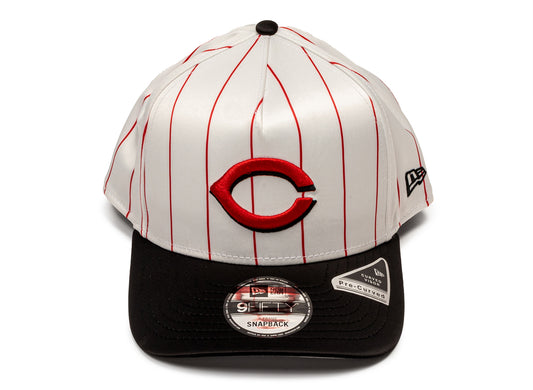 New Era 950AF Satin Pinstripe Cincinnati Reds Snapback Hat