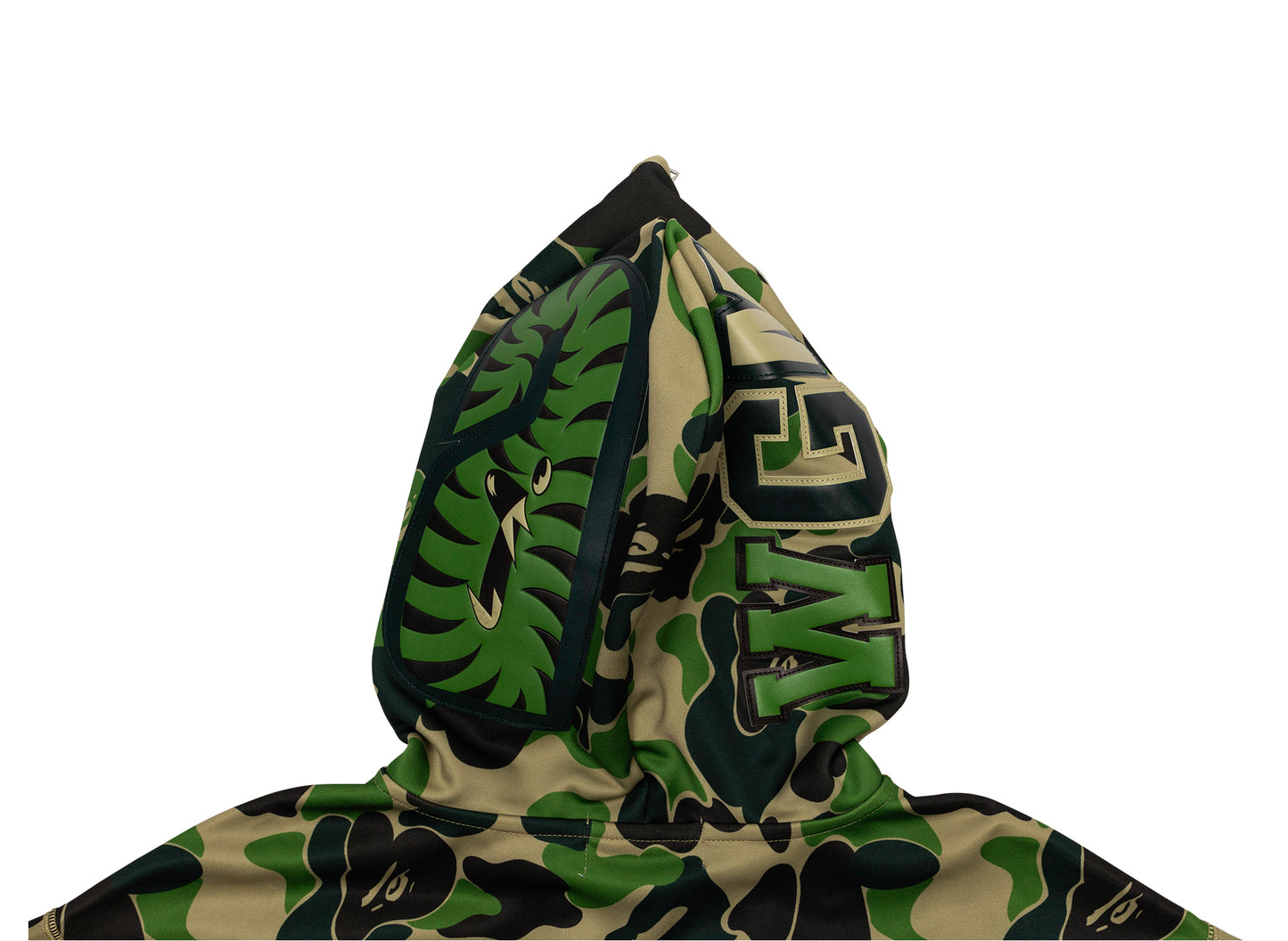 A Bathing Ape ABC Camo Rayon Relaxed Fit Shark Full Zip Hoodie