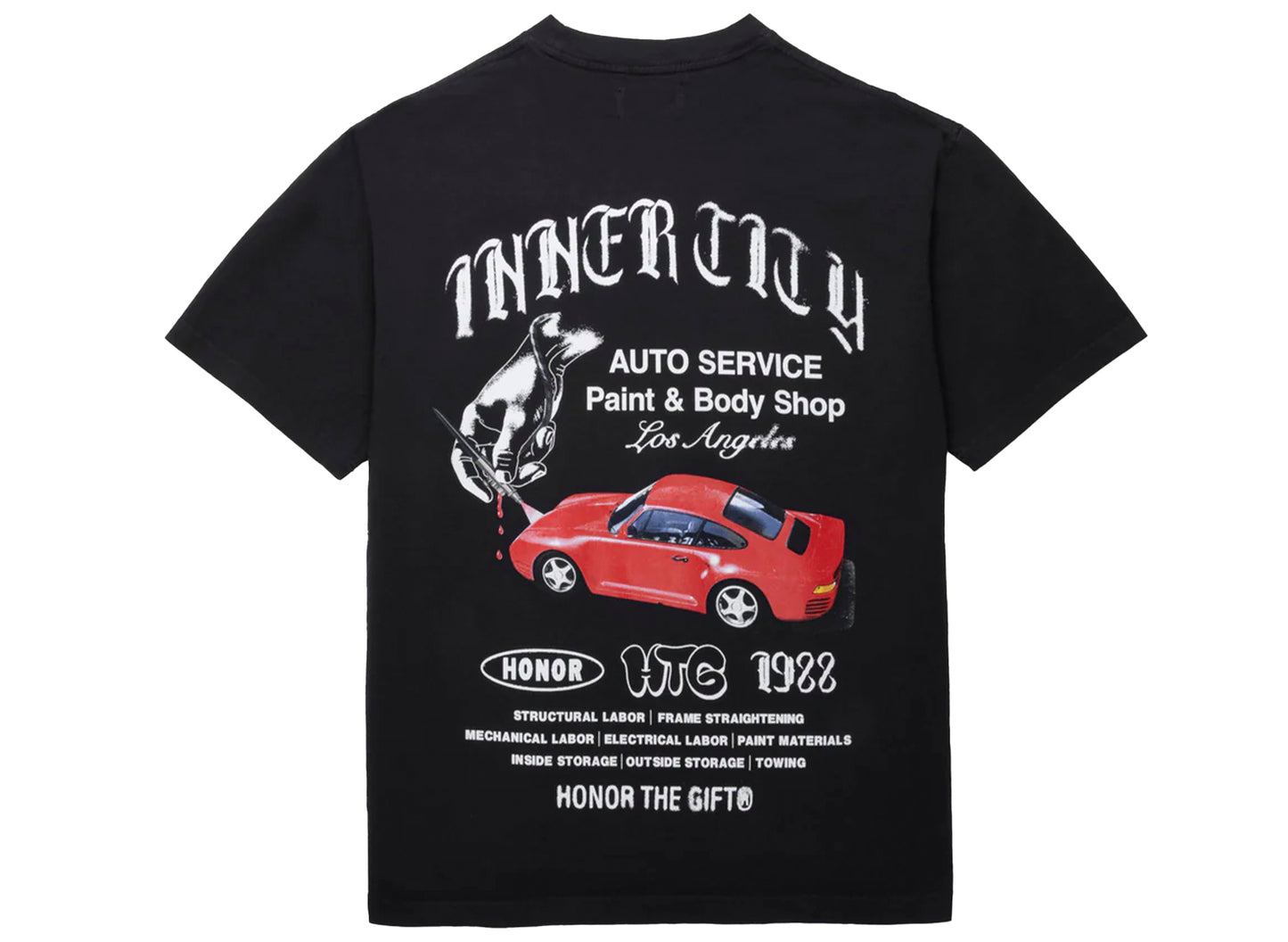 Honor the Gift Inner City Auto Service S/S Tee in Black