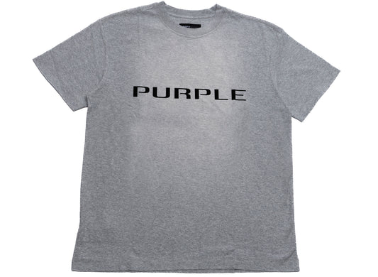 Purple Brand Textured Jersey S/S Tee in Heather xld
