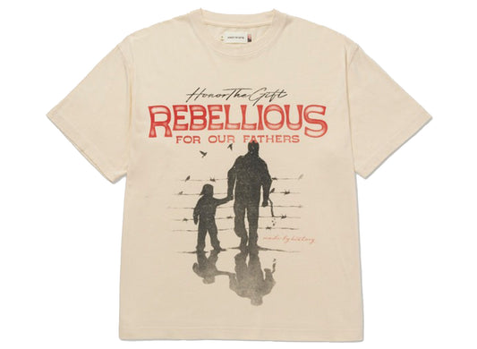 Honor the Gift Rebellious For Our Fathers S/S Tee in Bone xld