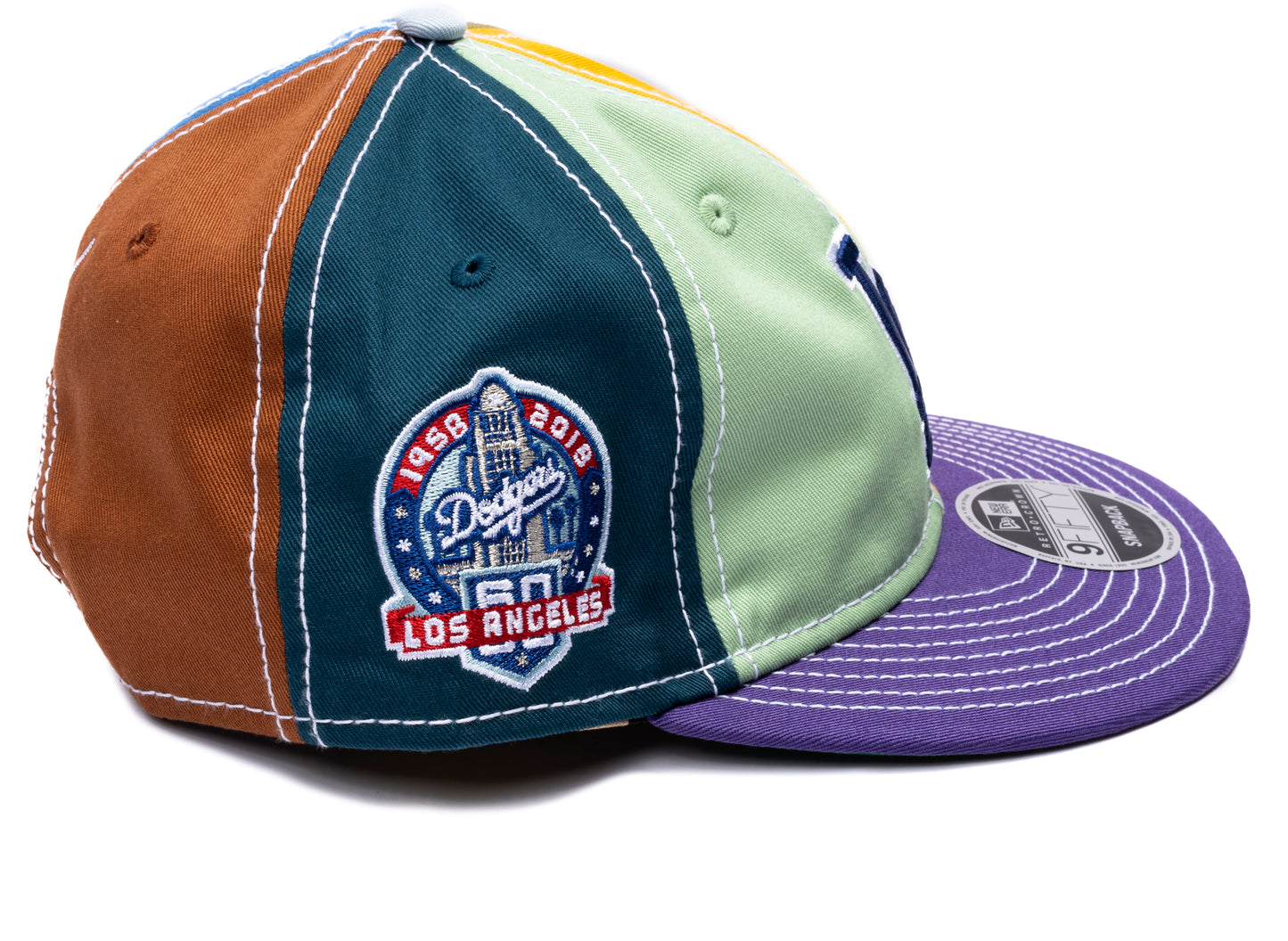 New Era x Sean Wotherspoon Los Angeles Dodgers Retro Crown 9Fifty Snapback Hat in Multi-Color