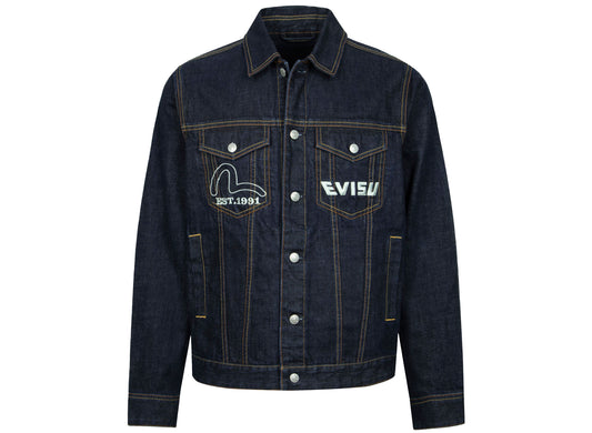 Evisu Monogram Daicock Printed Denim Jacket