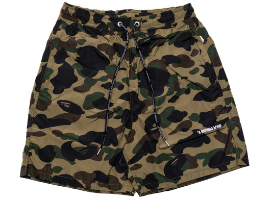 A Bathing Ape 1st Camo Beach Shorts in Green