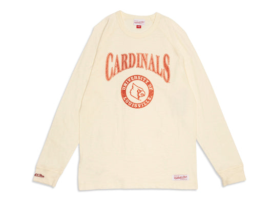 Mitchell & Ness Louisville Cardinals NCAA Archive Logo L/S Tee