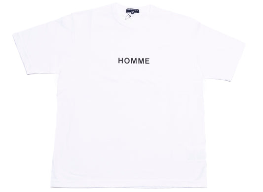 Comme des Garçons HOMME Logo T-Shirt in White v1