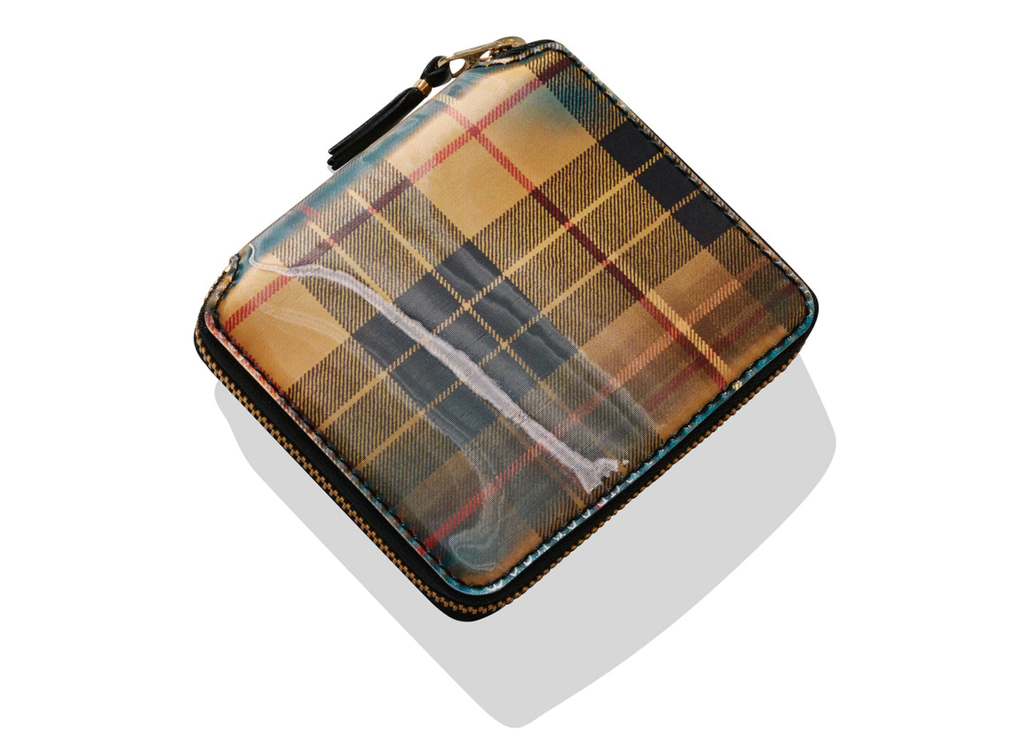 Comme des Garçon Lenticular Tartan SA2100 Wallet 'Yellow/Green'