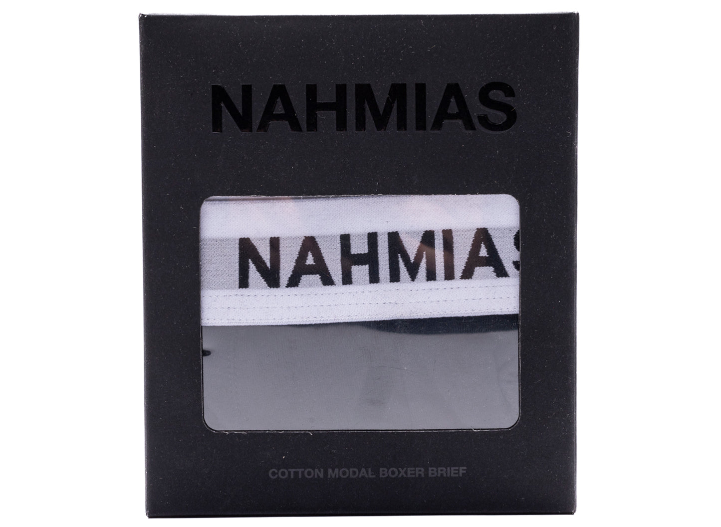 Nahmias Core Boxer Brief in Black, men's boxer brief underwear, view 3