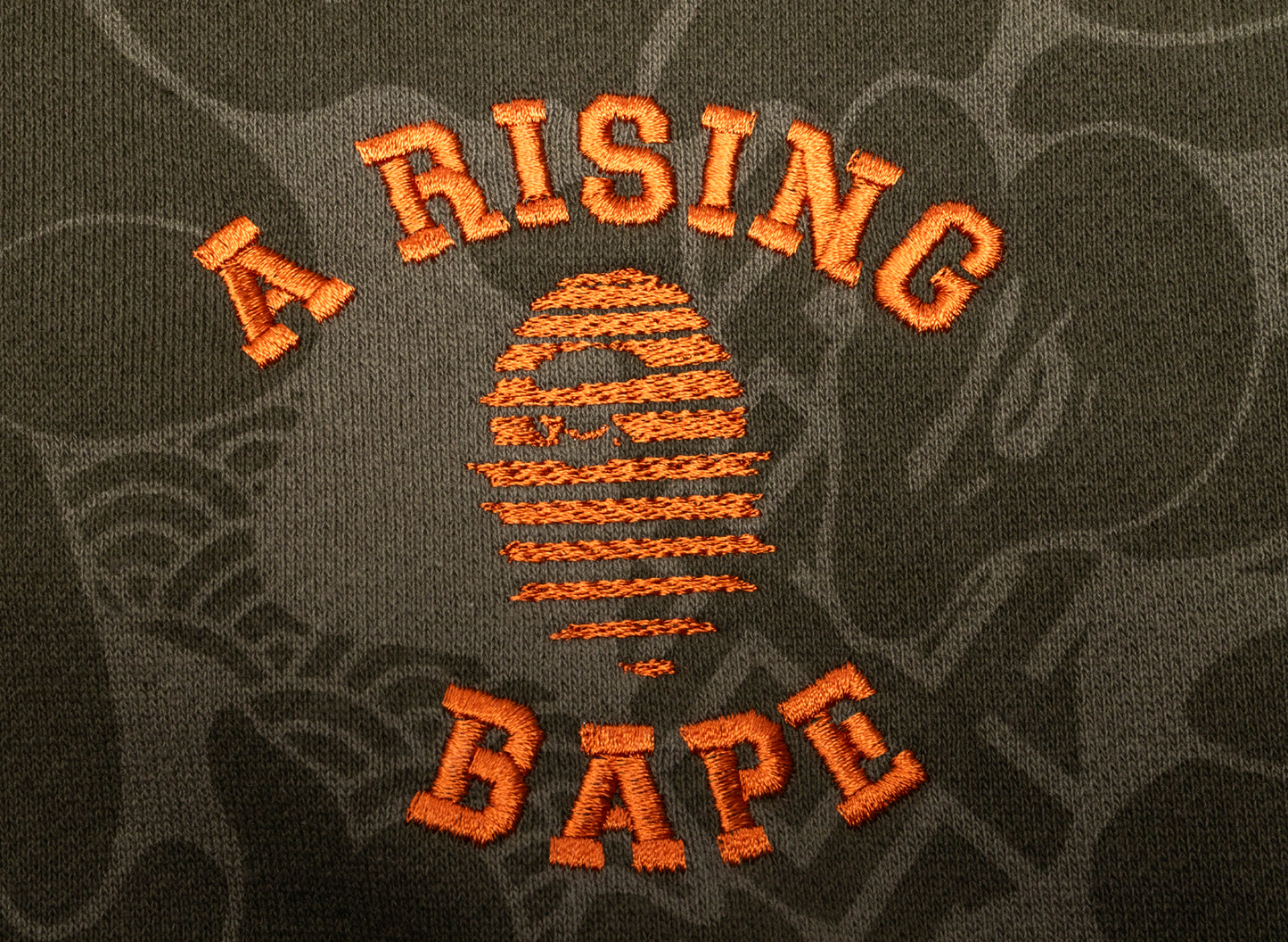 A Bathing Ape Asia Camo Pullover Hoodie in Olive xld