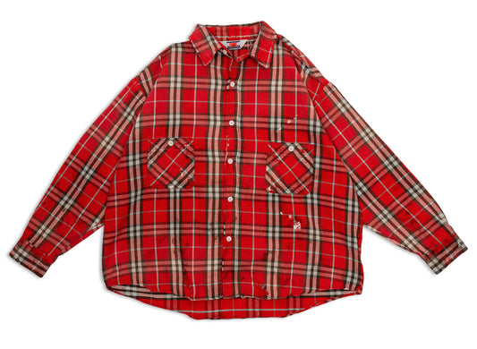 Saint Michael Flannel Shirt in Red