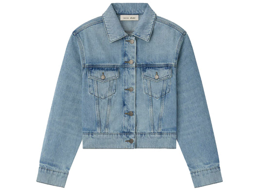 Women's Fear of God Essentials Trucker Jacket 'Classic Blue'