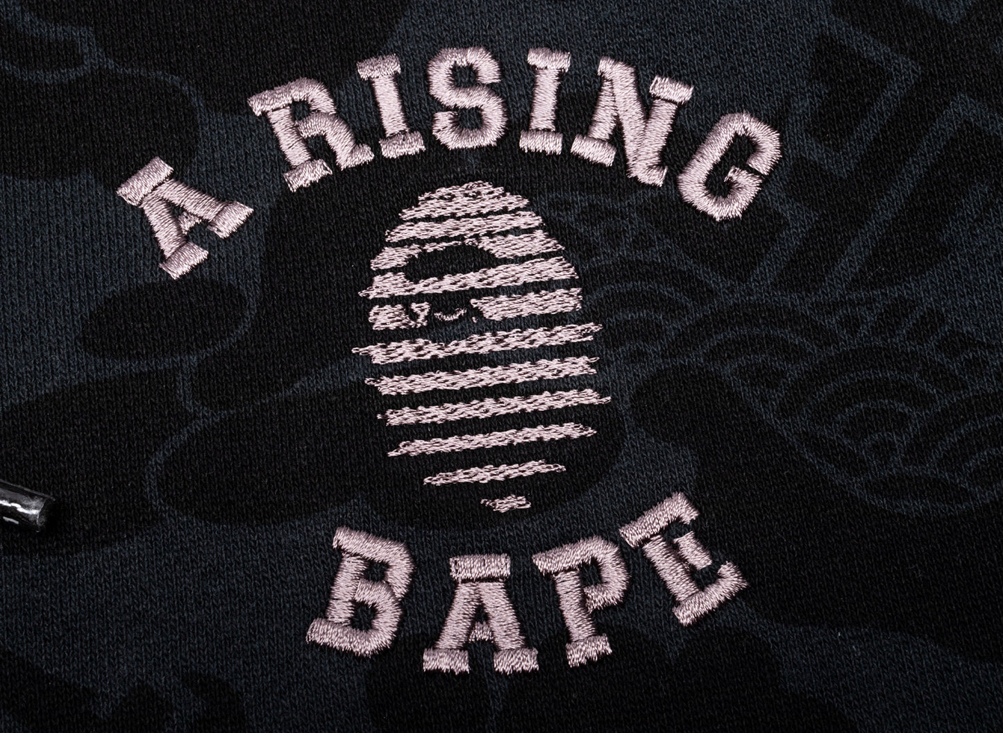 A Bathing Ape Asia Camo Pullover Hoodie in Black xld