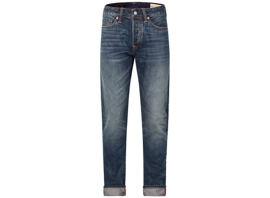 Evisu Hanafuda Daruma Daicock Embroidered Carrot Fit Denim Jeans #2017