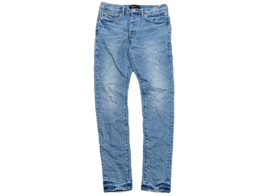 Purple Brand Vintage Abrasions Jeans in Light Indigo