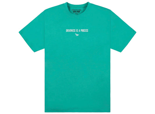 Paper Planes Greatness Is A Process Tee in Green xld