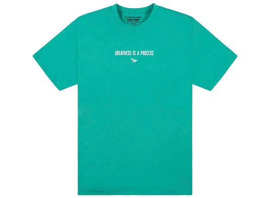 Paper Planes Greatness Is A Process Tee in Green