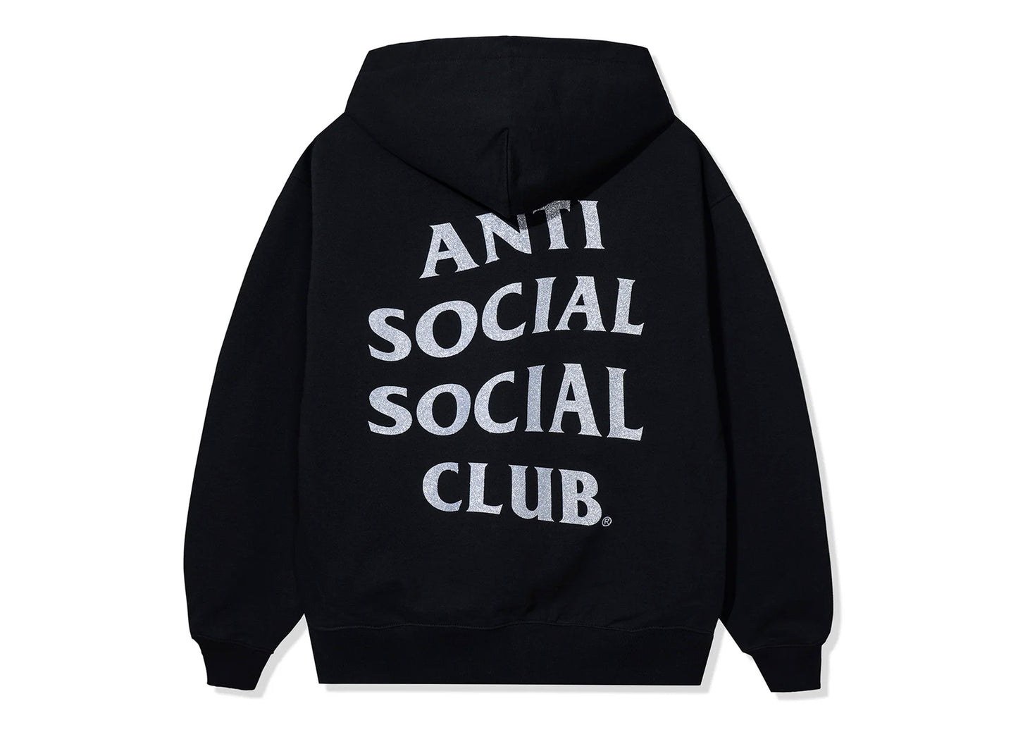 Anti Social Social Club Mind Game Glitter Hoodie in Black
