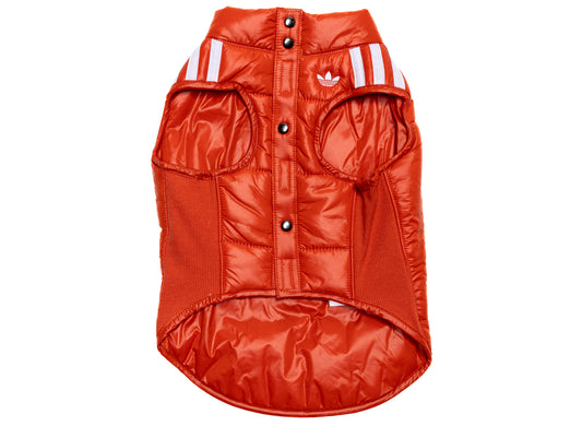 adidas Pet Padded Vest in Preloved Red / White