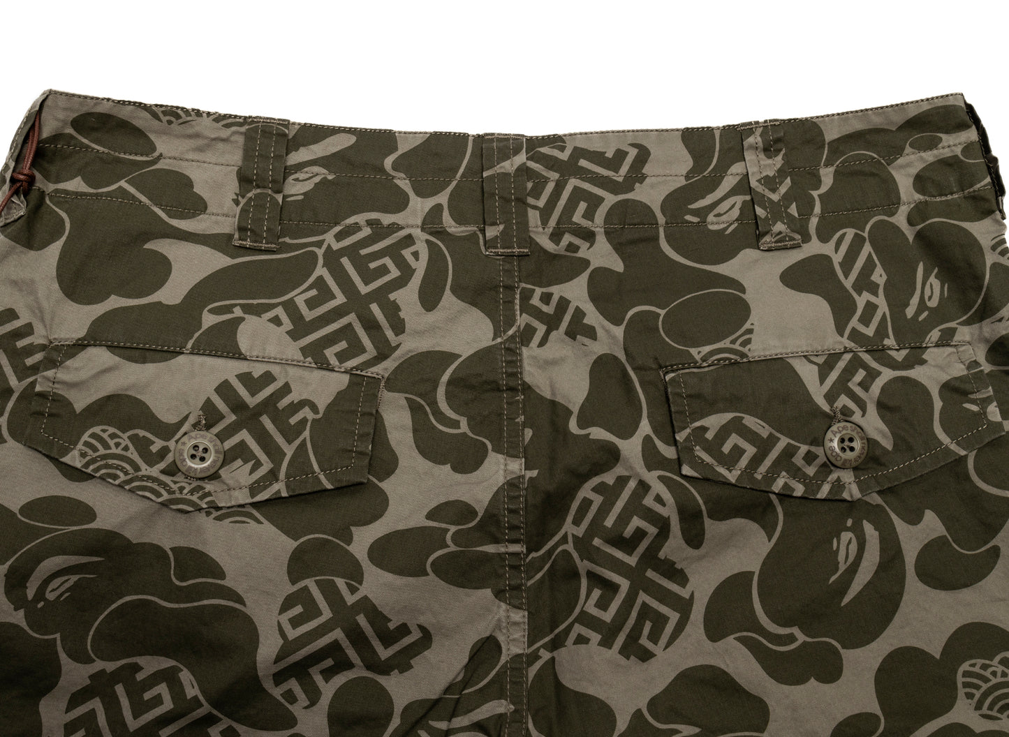 A Bathing Ape Asia Camo Army Pants in Olive xld
