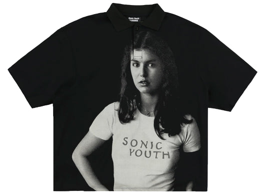 Pleasures X Sonic Youth Funky Donkey Boxy Polo