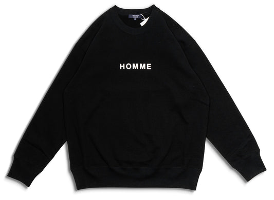 Comme des Garçons HOMME Logo Crewneck in Black