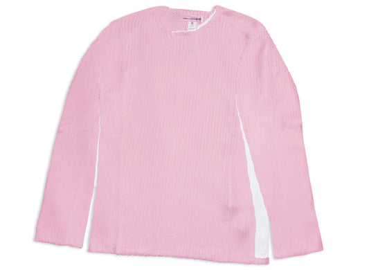Comme des Garçons SHIRT Print Knit Sweater in Pink