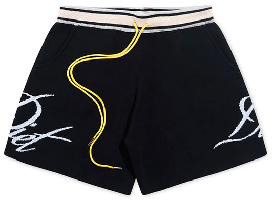 Diet Starts Monday Knitted Script Shorts in Black