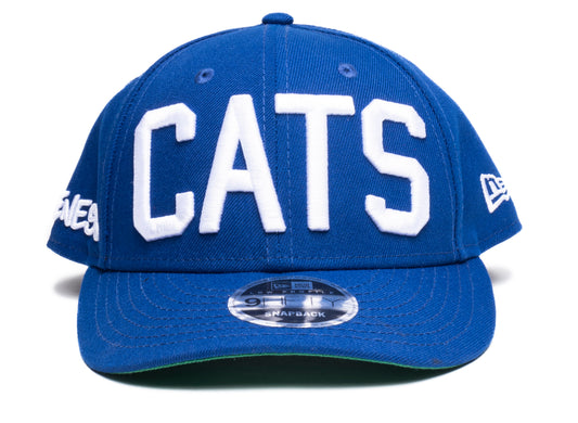 Oneness x New Era Snapback CATS Hat in Royal Blue/White