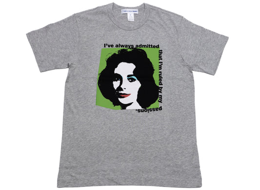Comme des Garçons SHIRT Liz Taylor Knit T-Shirt in Grey