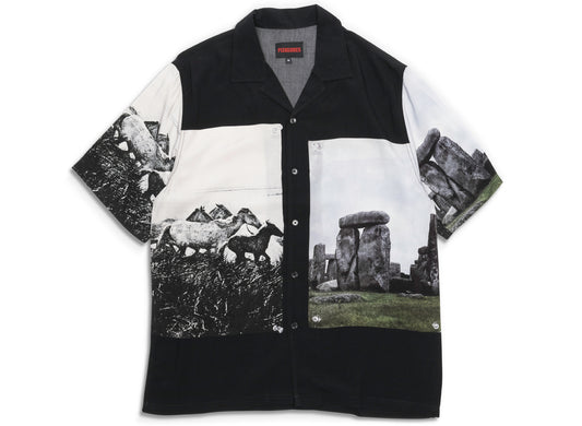Pleasures Horse Button Down Shirt in Black