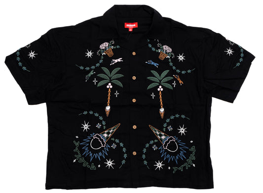 Ice Cream The Palms Woven Cropped Shirt