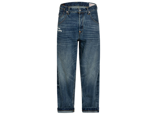 Evisu Seagull Printed and Embroidered Relax Fit Jeans