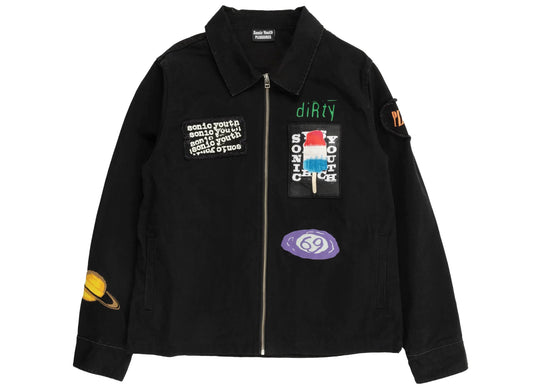 Pleasures Sonic Youth Work Jacket in Black