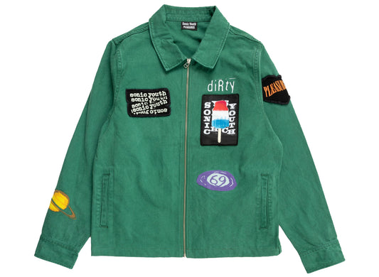 Pleasures Sonic Youth Work Jacket in Green