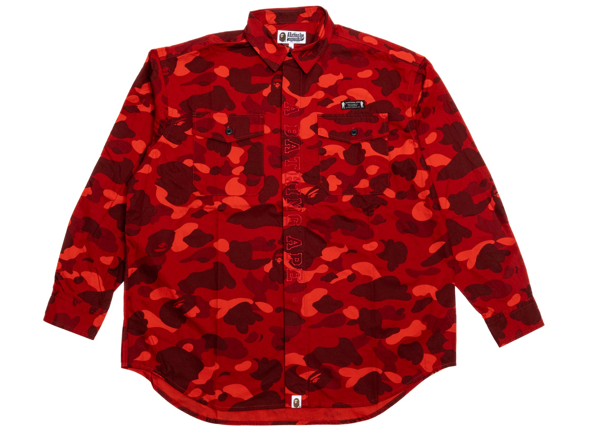 A Bathing Ape Color Camo CPO Shirt in Red – Oneness Boutique