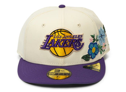 New Era Tonal Florals Los Angeles Lakers Fitted Hat v1
