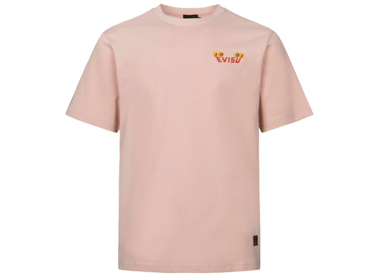 Evisu Pine Pattern Daicock Print Regular Fit T-Shirt in Pink