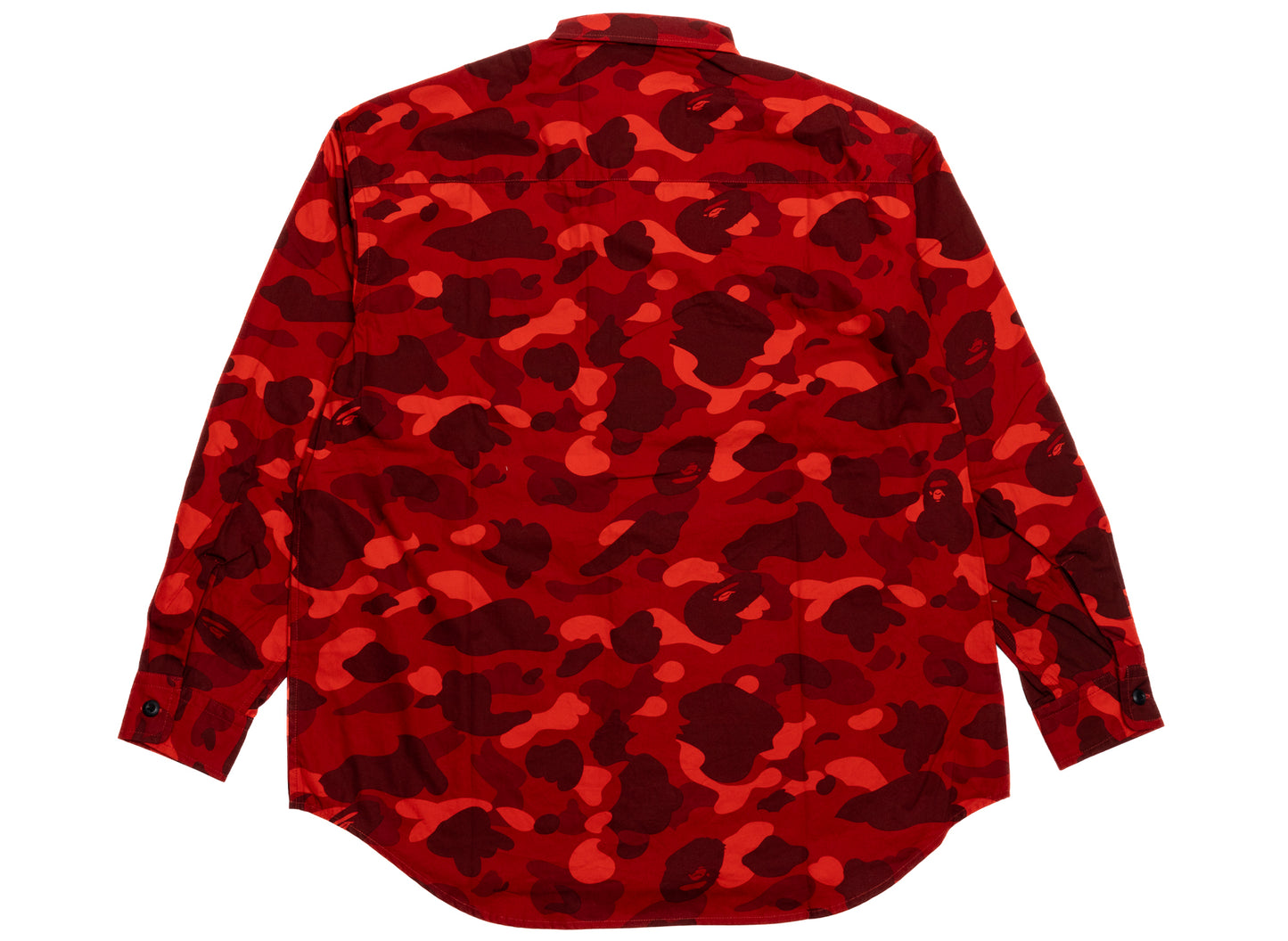 A Bathing Ape Color Camo CPO Shirt in Red