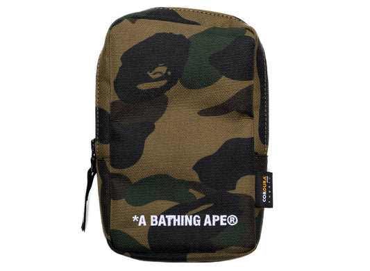A Bathing Ape 1st Camo Cordura Phone Shoulder Bag in Green