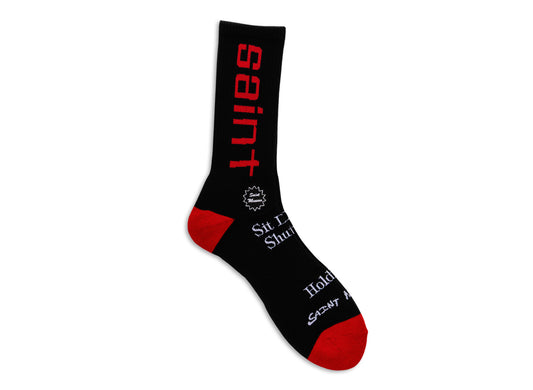 Saint Michael Sit Down Socks in Black