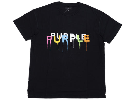 Purple Brand Textured Inside Out Tee in Black