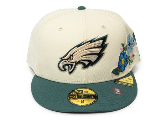 New Era Tonal Florals Philadelphia Eagles Fitted Hat