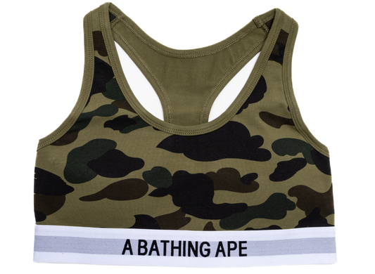 Women's A Bathing Ape 1st Camo Sports Bra in Green