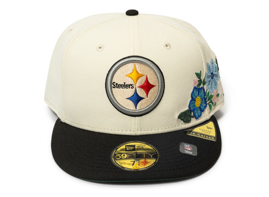 New Era Tonal Florals Pittsburg Steelers Fitted Hat