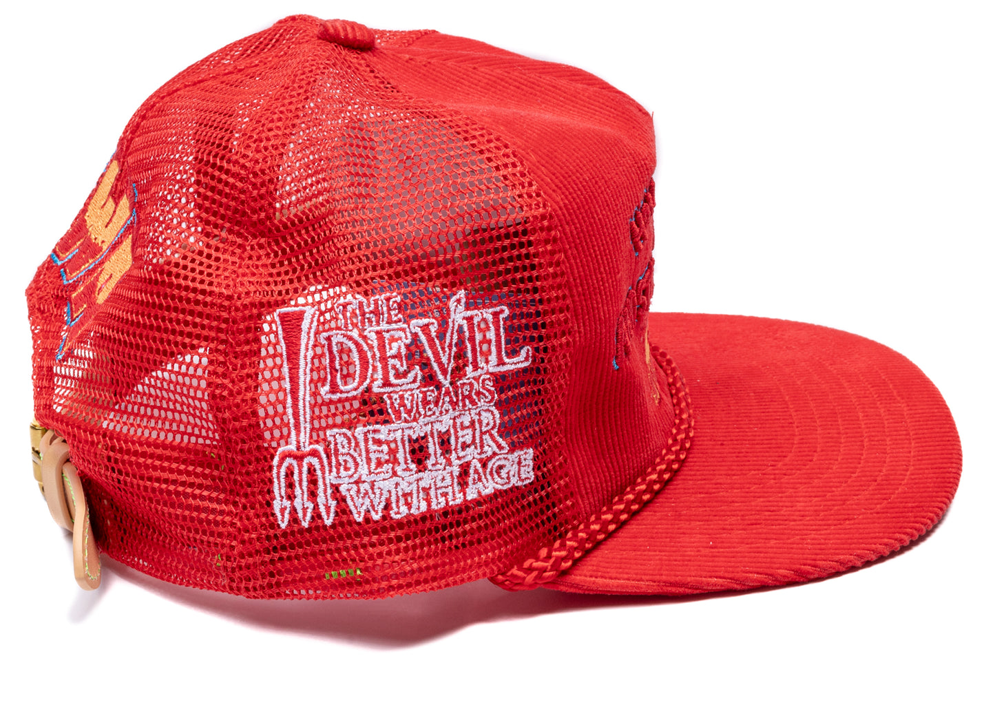 Better With Age Highway Hat in multi-color, one-of-one handmade unisex cap, view 4
