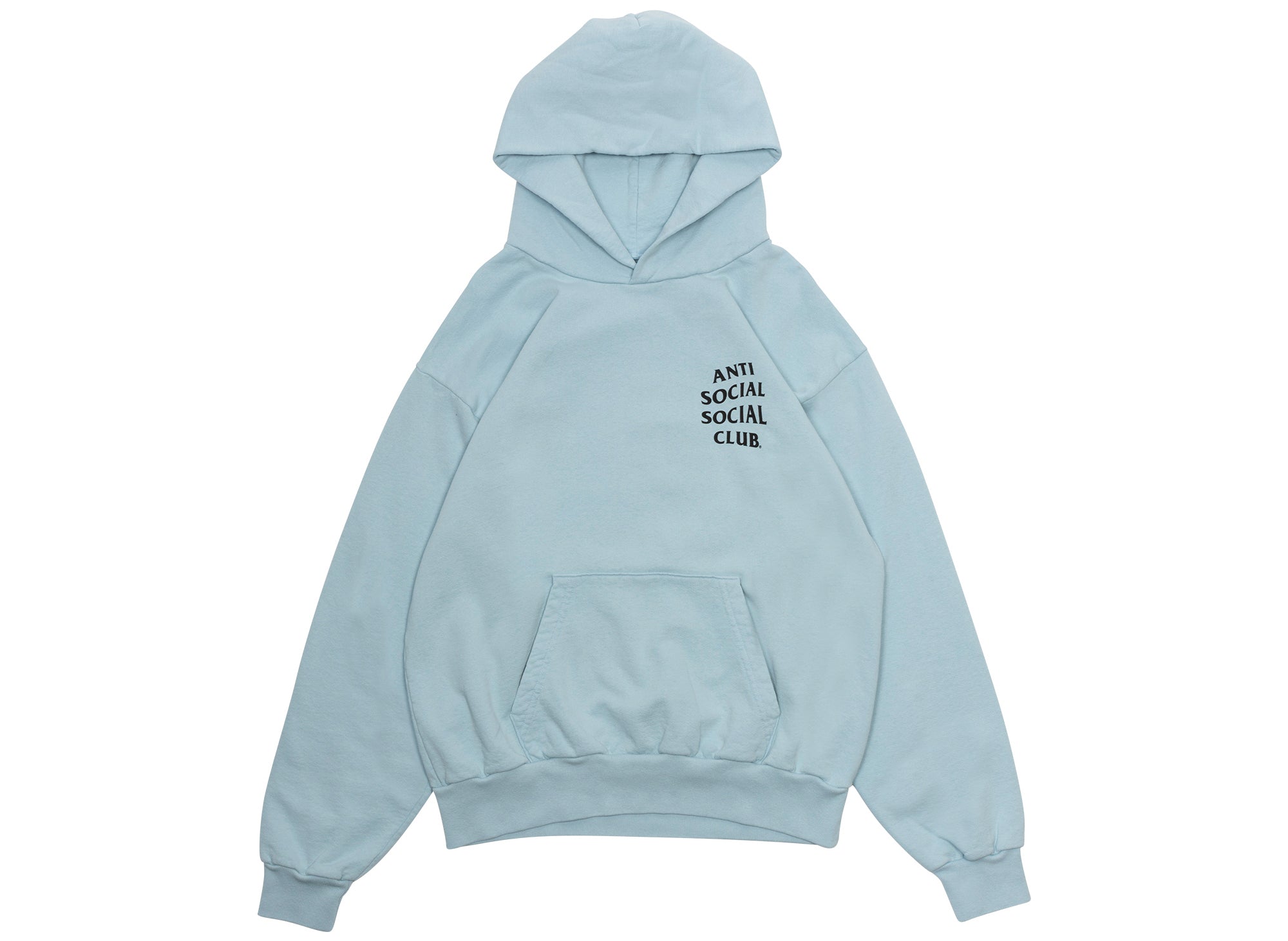 Anti Social Social Club Made in USA Kkotch Hoodie in Baby Blue