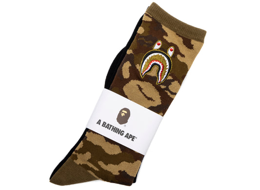 A Bathing Ape 1st Shark Socks in Black