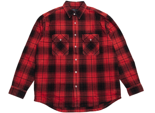 Purple Brand Plaid Flannel L/S Shirt in Red