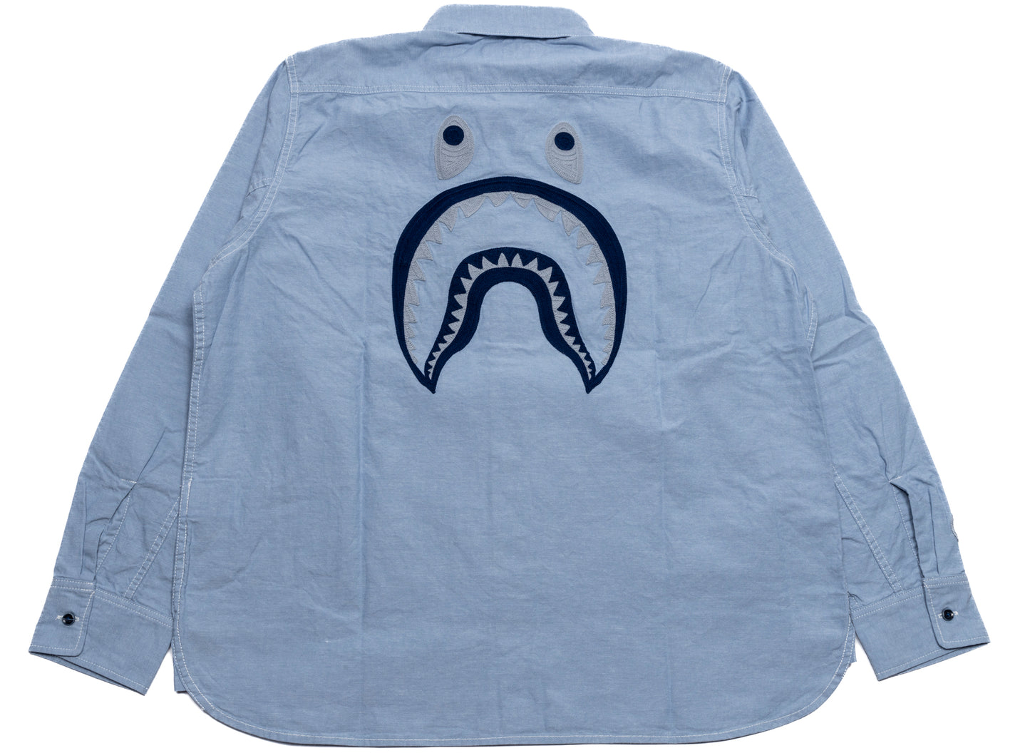 A Bathing Ape Shark Dungarees Shirt in Sax xld