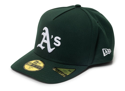 New Era Script Safety Pin Oakland Athletics Fitted Hat